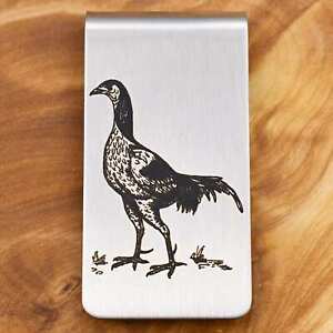 Game Cock Rooster Money Clip ~ Engraved Stainless Steel