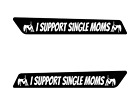 I Support Single Moms Saddlebag Latch Inserts for Harley Touring 2014-Current. (For: Harley-Davidson)
