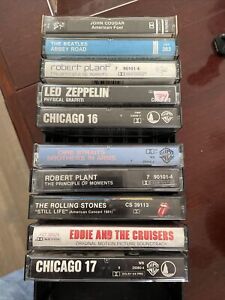 classic rock cassette tapes lot