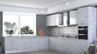 10X10 RTA Concrete Contemporary Kitchen Cabinets Scratch Resistant Slab Gray