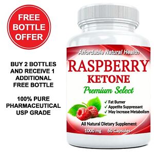 Pure Raspberry Ketone Diet Pills Fat Burner Works Fast For Women and Men 1000 mg