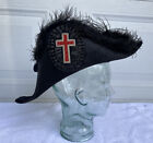 19th C. Masonic Knights Templar Ostrich Feather Beaver Chapeau Hat Identified!