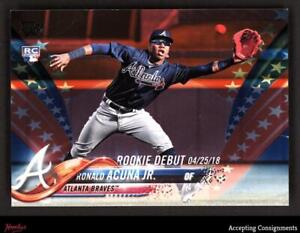 2018 Topps Update Independence Day #US252 Ronald Acuna Jr. RC Rookie Debut 27/76