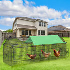 Large Metal Chicken Coop Hen Run House Spire Walk-in Cage 72