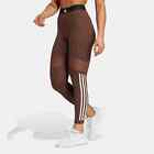 ADIDAS Women's HyperGlam Three-Stripes 7/8 Tight Leggings NWT Brown SIZE: XS
