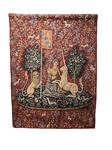 Vintage Belgium The Lady With The Unicorn Wall Tapestry Belgium Ter Waes LTD