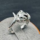 Vintage Solid Sterling Silver 925 Fine Panther Band 2 mm Width Ring Size 6.75