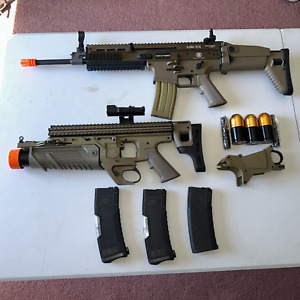 Full Metal SCAR Light Airsoft AEG Rifle by VFC with EGML Launcher and RIS Kit