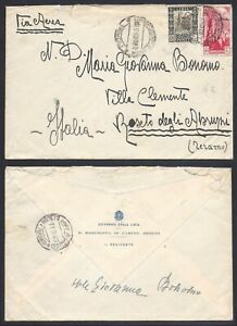 POSTAL HISTORY Colonie LIBIA 1940 Letter PA from Tripoli to Roseto Abruzzi (Z3)