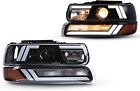 LED DRL Peojector Headlights For 99-02 Chevy Silverado 1500/2500 00-06 Suburban (For: 2001 Chevrolet Tahoe)