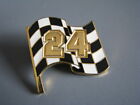 JEFF GORDON #24 CHECKER FLAG LOGO NASCAR RACING HAT PIN LAPEL PIN