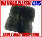 MGB Roadster and GT Pair of Seat Covers 1962-1968 Leather look All Black
