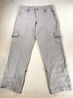 Sonoma Womens Pants Size 12 Modern Cargo Gray Stretch Mid Rise #2509