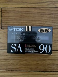 TDK SA-90 IEC II/Type II High Position Blank Cassette Super High Resolution