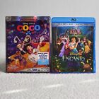 Lot of 2 Disney & Pixar Films Coco (w/ slipcover) + Encanto Blu ray and DVD