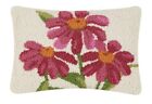 Peking Handicraft -  Coneflower Hooked Pillow - 30GY1386C12OB