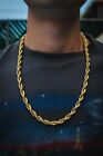 Mens Thick 8mm Rope Chain Real 14k Yellow Gold Solid Lifetime Warranty