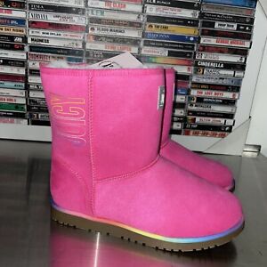 Juicy Couture Women's  Winter Boots Hot Pink With Rainbow Size 5