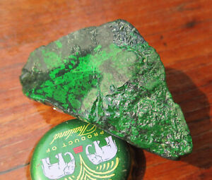 Maw Sit Sit Jade A Rough; 36.9 Grams; Burmese Classic Greens and Black Nugget.