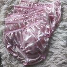 6pc Light Pink  Bikini Premium Size L Nylon Silky Soft Smooth Briefs Hip 32