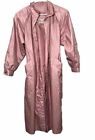 British Mist 1990s Vintage Dusty Rose Pink Long Trench Coat Jacket Womens 10