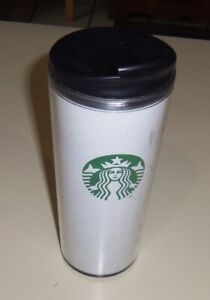 Starbucks Insulated Coffee Mug Travel Tumbler Cup White  Green Siren 7” with Ldi
