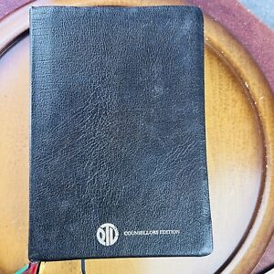 Holy Bible PTL Club Leather 1975 Vintage - Counsellors Red Letter Ed. King James