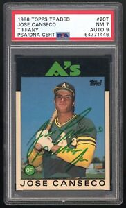 New Listing1986 Topps Traded Tiffany Rookie #20T In Person Auto JOSE CANSECO PSA 7 DNA 9 RC
