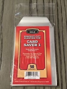 Cardboard Gold Perfect Fit Sleeves for Card Saver 1 🔥 50 Count Bag 🔥 NEW Qnty