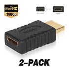 2xYellowKnife- Premium Gold Plated Mini HDMI Female to HDMI Male Coupler Adapter