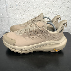 HOKA One One Shoes Mens Size 11.5 U KAHA 2 Tan Dune Low GTX Waterproof Sneakers
