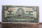 1937 Bank Of Canada $1 One Dollar Bill Banknote E/A