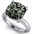 3.26 Ct Vvs1/`Cushion Brown Blue Moissanite Diamond Engagement Silver Ring