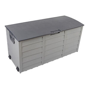 New ListingOutdoor Storage Deck Box Large Chest Bin Patio Garden 75Gal Container