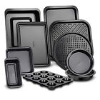 NutriChef Deluxe Nonstick Carbon Steel 10 Piece Kitchen Bakeware Set (Open Box)