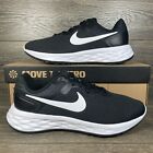 Nike Mens Revolution 6 Black White 4E Extra Wide Running Shoes Sneakers Trainers