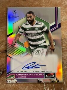 New Listing2022-23 Topps Finest UEFA Cameron Carter-Vickers Refractor Auto Celtic USA (A)