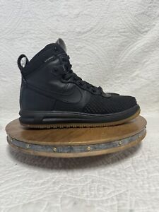 Nike Air Lunar Force 1 Duckboot Black Gum Bottom Boots 805899-003 Men's Size 8