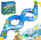 Outdoor Water Table Toy Kids 62 PCs Large Park Playset Activity Waterway Boat