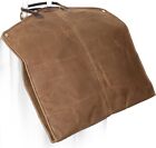 Polare 43” Waxed Canvas Full Grain Leather Trim Garment Bag for Travel,...