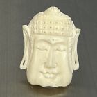 Buddha Head Ring Size Approximately 7 Carved Off -White Bovine Bone