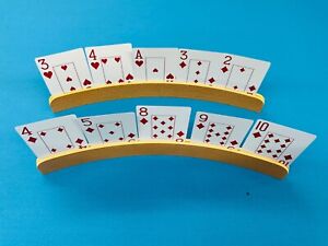 PLAYING CARDS WOOD HOLDERS ( 2 pcs. CURVED )