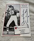 Johnny Unitas Autographed Signed STATS NFL Photo Card Best Wishes Nice Shape