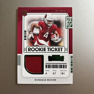New Listing2021 Panini Contenders Rondale Moore Green Rookie Ticket Patch Cardinals