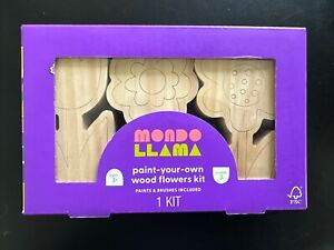 Mondo Llama Paint Your Own Wood Flowers Kit