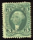 US Scott R17c Used 3c green Playing Cards Revenue Lot AR080 bhmstamps