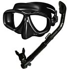 Promate Scuba Diving Snorkeling Purge Dive Mask Dry Snorkel Gear Package Set