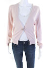 Tsesay Womens Pink Cashmere V-Neck Long Sleeve Cardigan Sweater Top Size L