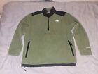Men's The North Face Green Polartec 1/2 Zip Pullover Fleece Sweatshirt Sz XL