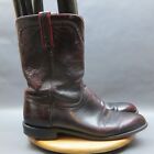 Lucchese 2000 Boots Mens 12 Black Cherry Leather Round Toe Cowboy Western Shoes